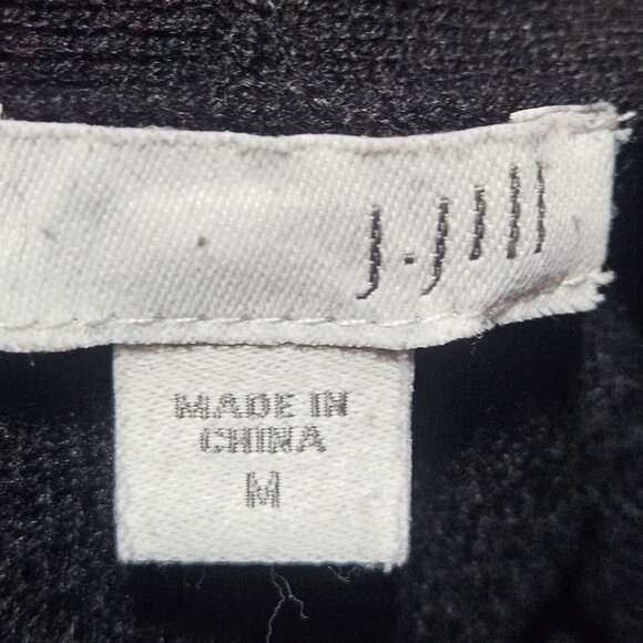 J. Jill Woman Black Wool Cardigan M Lagenlook Minimalist Quiet Luxury Capsule - Picture 4 of 14